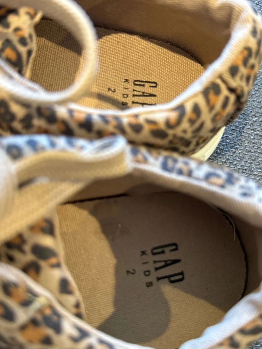 GAP Kids Leopard Print Sneakers in Tan and Black